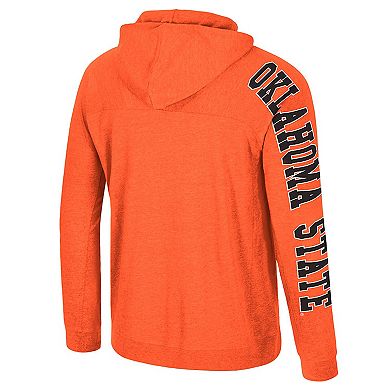 Men's Colosseum Orange Oklahoma State Cowboys Back in Business Long Sleeve Raglan Hooded T-Shirt