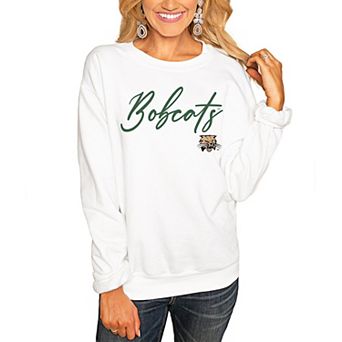Women's White Ohio Bobcats Win the Day Pullover Sweatshirt