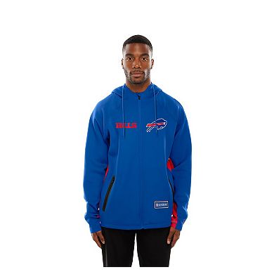 Men's New Era Royal Buffalo Bills Combine Authentic Raglan Scuba Full-Zip Hoodie