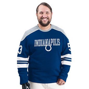 Men's G-III Sports by Carl Banks Royal Indianapolis Colts Adaptive Lord Stanley Crewneck Sweatshirt