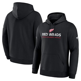 Men's Fanatics Black Detroit Red Wings Authentic Pro Primary Hoodie