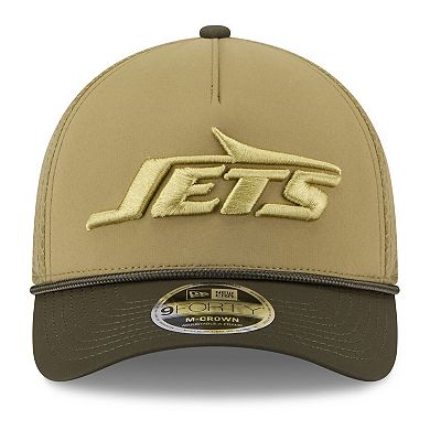 Youth New Era Green/Dark Green New York Jets 2025 Salute to Service 9FORTY A-Frame Adjustable Hat