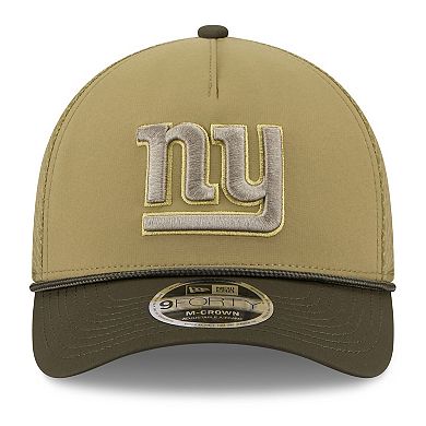 Youth New Era Green/Dark Green New York Giants 2025 Salute to Service 9FORTY A-Frame Adjustable Hat