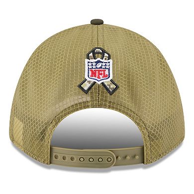 Youth New Era Green/Dark Green New York Giants 2025 Salute to Service 9FORTY A-Frame Adjustable Hat
