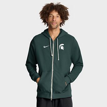 Men's Nike Green Michigan State Spartans 2025 Sideline Standard Issue Dri-FIT Full-Zip Hoodie