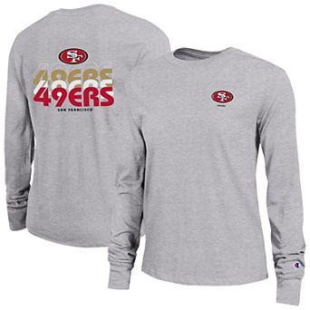 Women's Champion Heather Gray San Francisco 49ers Core Long-Sleeve T-Shirt