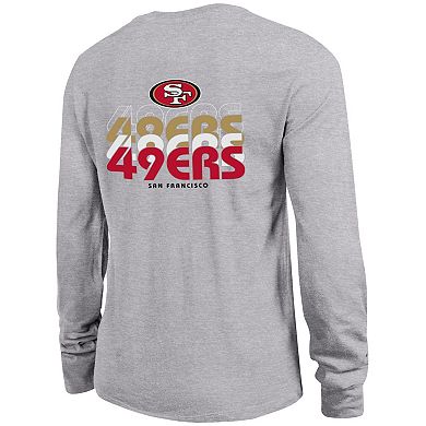 Women's Champion Heather Gray San Francisco 49ers Core Long-Sleeve T-Shirt