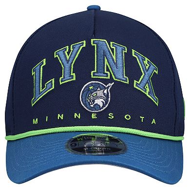 Men's New Era Navy Minnesota Lynx Bold Arch 9FORTY A-Frame M-Crown Adjustable Hat