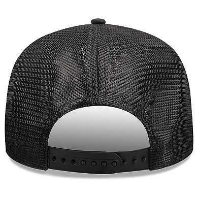 Men's New Era Black Chicago Bulls Quilted 9SEVENTY Trucker Adjustable Hat