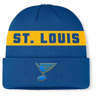 Men's Fanatics Blue St. Louis Blues Authentic Pro Rink Cuffed Knit Hat
