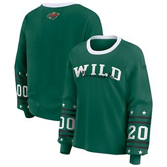 Women's WEAR by Erin Andrews Green Minnesota Wild Long-Sleeve Sport T-Shirt