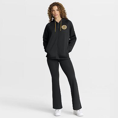 Women's Fanatics Black Boston Bruins Authentic Pro Rink Raglan Full-Zip Hoodie