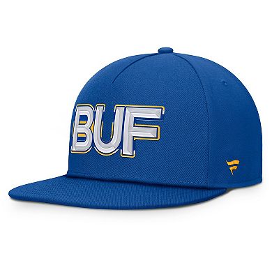 Men's Fanatics Royal Buffalo Sabres Authentic Pro Rink Team Code Snapback Hat