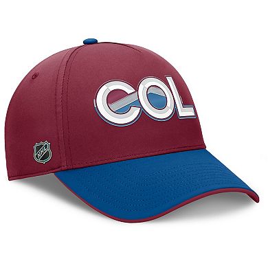 Men's Fanatics Burgundy/Blue Colorado Avalanche Authentic Pro Rink Team Code Flex Hat