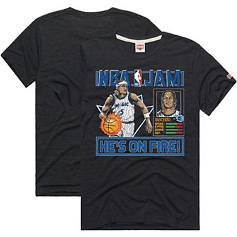 Unisex Homage Paolo Banchero Charcoal Orlando Magic NBA Jam Tri-Blend T-Shirt