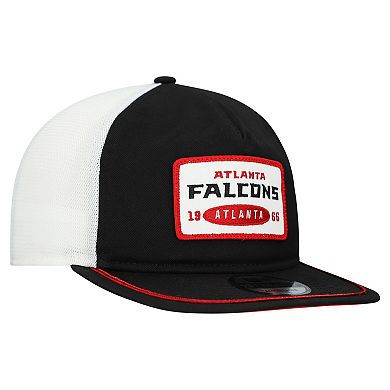 Men's New Era Black/White Atlanta Falcons Patch 19TWENTY Adjustable Hat