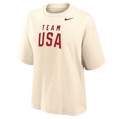 Women's Nike Cream Team USA Boxy T-Shirt