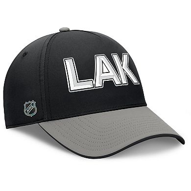 Men's Fanatics Black/Gray Los Angeles Kings Authentic Pro Rink Team Code Flex Hat