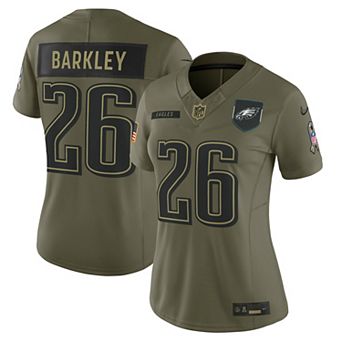 Women's Nike Saquon Barkley Olive Philadelphia Eagles 2025 Salute to Service Limited Jersey