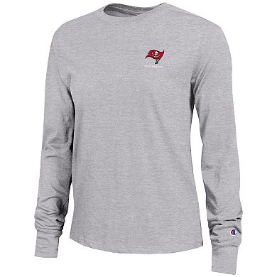 Women's Champion Heather Gray Tampa Bay Buccaneers Core Long-Sleeve T-Shirt