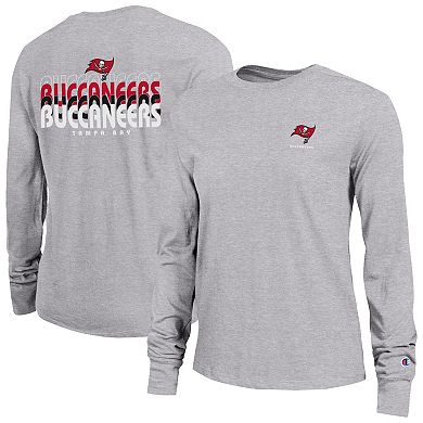 Women's Champion Heather Gray Tampa Bay Buccaneers Core Long-Sleeve T-Shirt