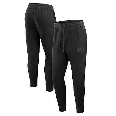 Men's Fanatics Black Philadelphia Flyers Authentic Pro Road Tri-Blend Joggers