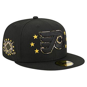 Men's New Era Black Philadelphia Flyers Military Appreciation Digital Camo Stars 59FIFTY Fitted Hat