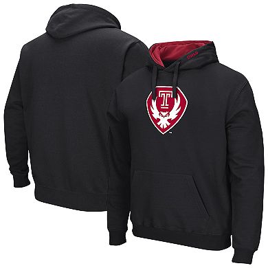Men's Colosseum Black Temple Owls Arch & Logo 3.0 Hoodie