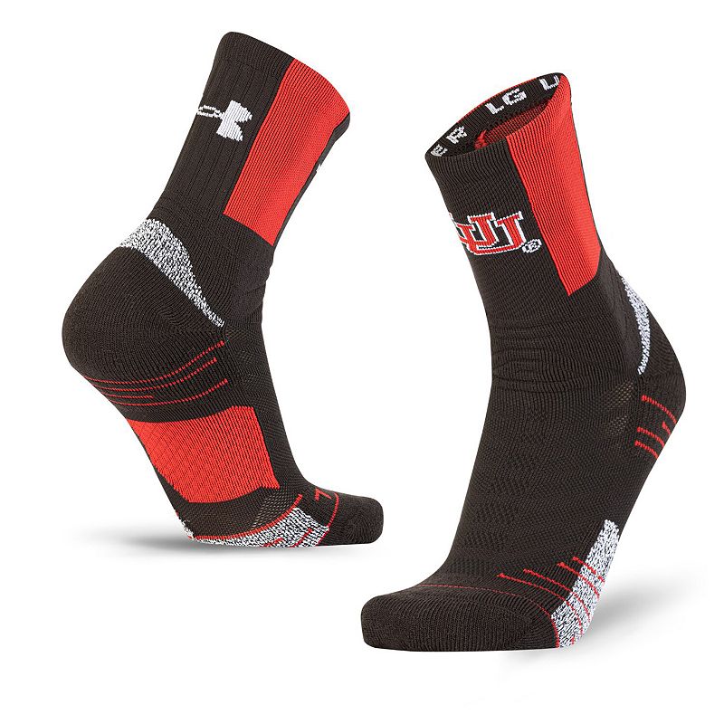 Unisex Under Armour Black Utah Utes Sideline Playmaker Crew Socks, Adult Unisex, 