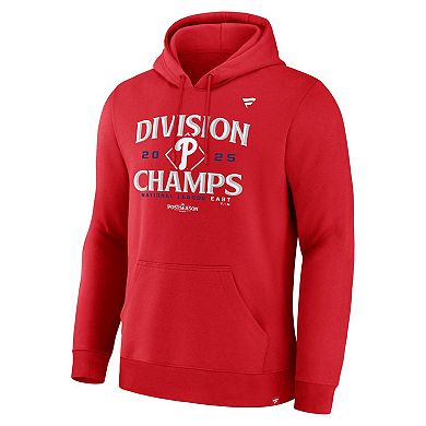 Men's Fanatics Red Philadelphia Phillies 2025 NL East Division Champions Locker Room Hoodie