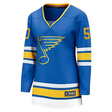Women's Fanatics Jordan Binnington Blue St. Louis Blues Home Breakaway Player Jersey