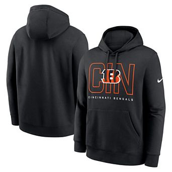 Men's Nike Black Cincinnati Bengals Busted Play Club Fleece Pullover Hoodie