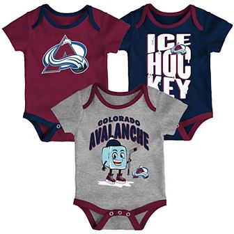 Infant & Newborn Outerstuff Colorado Avalanche Triple Header Three-Piece Bodysuit Set