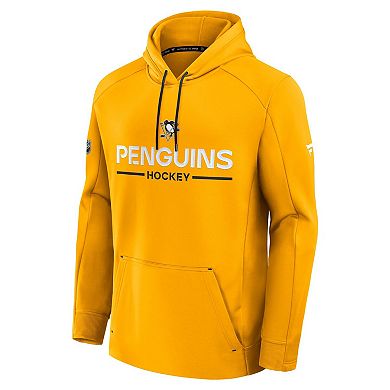Men's Fanatics Gold Pittsburgh Penguins Authentic Pro Rink Hoodie
