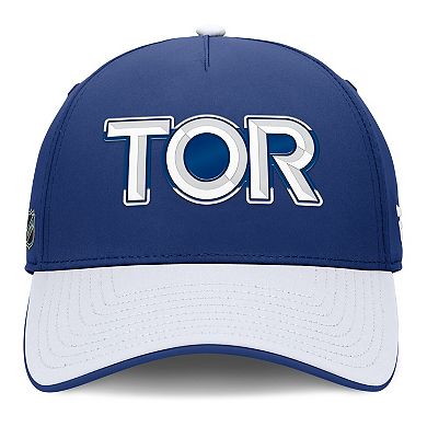 Men's Fanatics Blue/White Toronto Maple Leafs Authentic Pro Rink Team Code Flex Hat