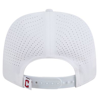 Men's New Era White Cleveland Guardians COOLERA 9SEVENTY Adjustable Hat