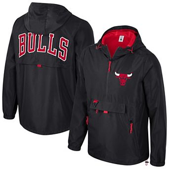 Unisex Stadium Essentials Black Chicago Bulls Compete Quarter-Zip Hoodie Jacket