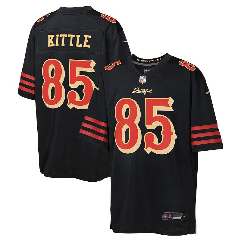 Nike George Kittle Black San Francisco 49ers Rivalries Collection Game Jersey, Boy's