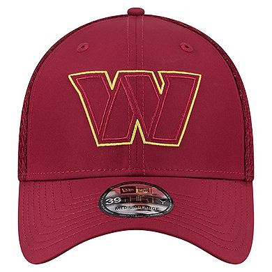 Men's New Era Burgundy Washington Commanders Outline 39THIRTY Flex Hat