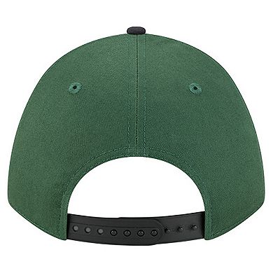 Men's New Era Hunter Green Milwaukee Bucks Bold Arch COOLERA 9FORTY A-Frame M-Crown Adjustable Hat