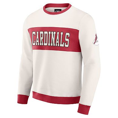 Men's Darius Rucker Collection by Fanatics Cream Arizona Cardinals Colorblock Pullover Sweatshirt