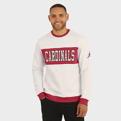 Men's Darius Rucker Collection by Fanatics Cream Arizona Cardinals Colorblock Pullover Sweatshirt