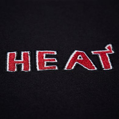 Unisex Mitchell & Ness Black Miami Heat Playmaker Vintage Logo T-Shirt