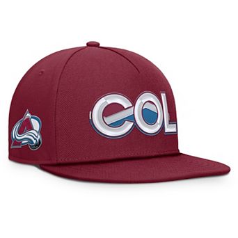 Men's Fanatics Burgundy Colorado Avalanche Authentic Pro Rink Team Code Snapback Hat