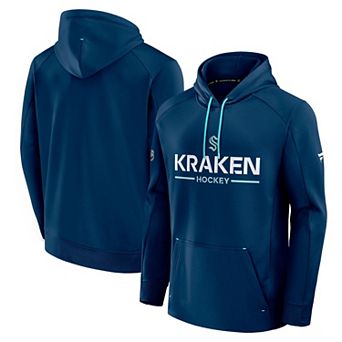 Men's Fanatics Deep Sea Blue Seattle Kraken Authentic Pro Rink Hoodie
