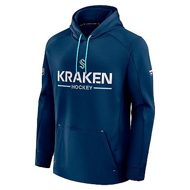 Men's Fanatics Deep Sea Blue Seattle Kraken Authentic Pro Rink Hoodie