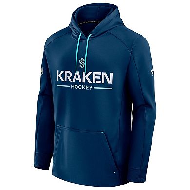 Men's Fanatics Deep Sea Blue Seattle Kraken Authentic Pro Rink Hoodie