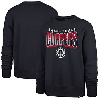 Unisex '47 Navy LA Clippers Brush By Headline Crewneck Sweatshirt