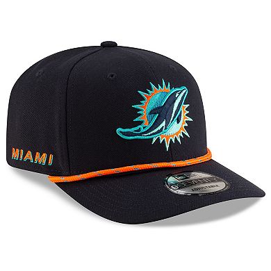 Men's New Era Pitch Blue Miami Dolphins 2025 Rivalries Collection Sideline 9SEVENTY Adjustable Hat