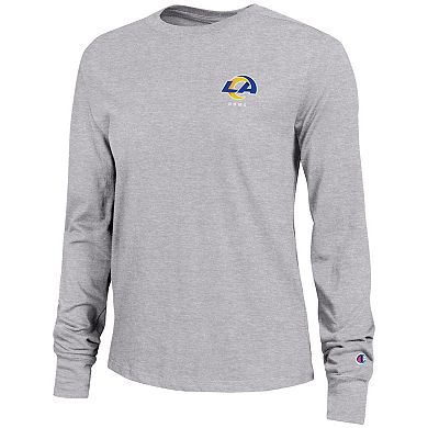 Women's Champion Heather Gray Los Angeles Rams Core Long-Sleeve T-Shirt